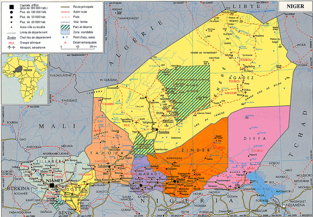 Carte du Niger